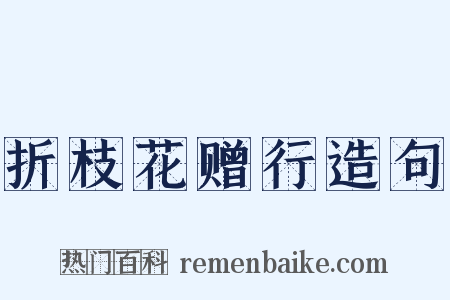 折枝花赠行造句是什么意思的图片